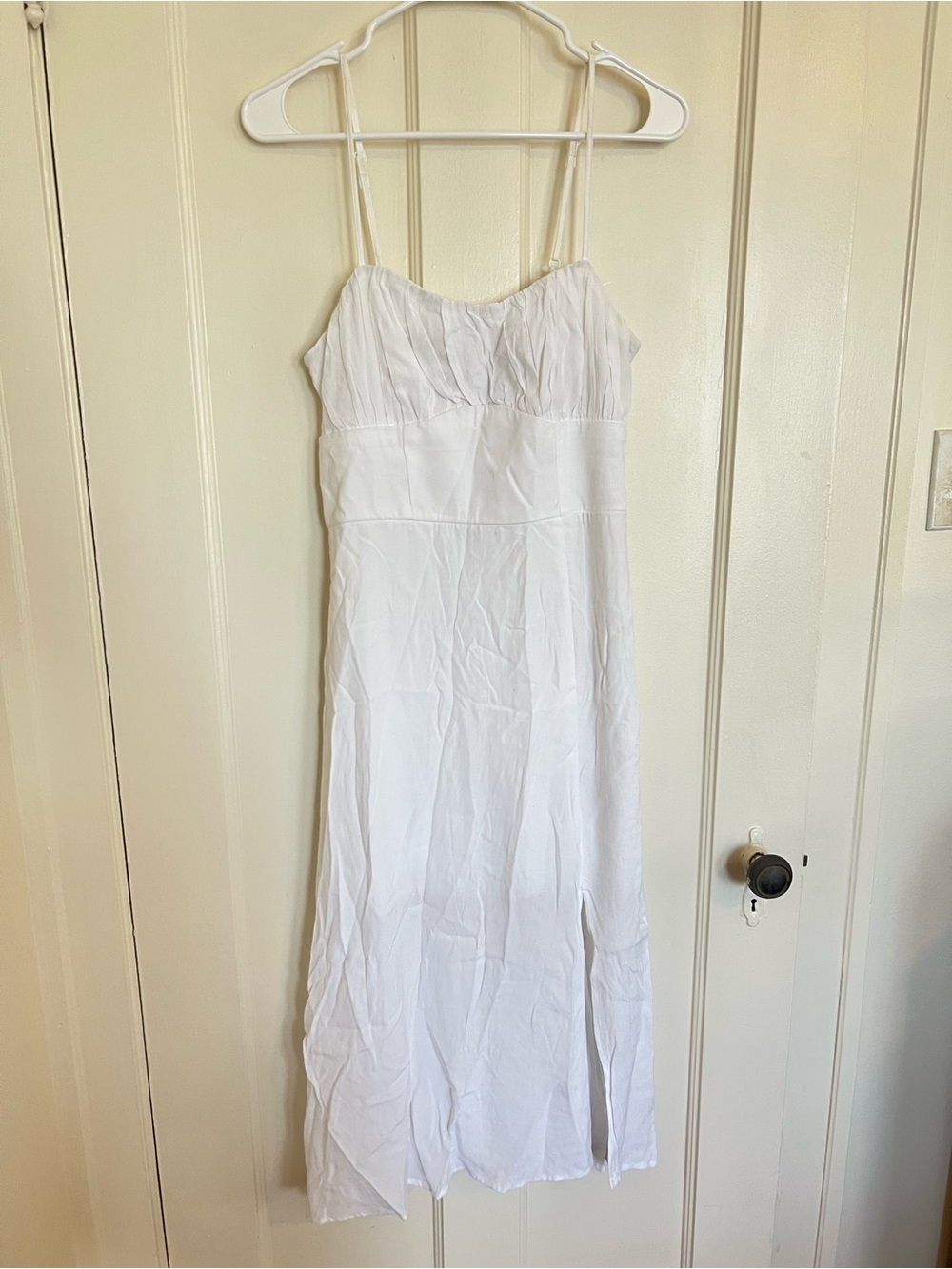 White Spaghetti Strap Maxi Dress